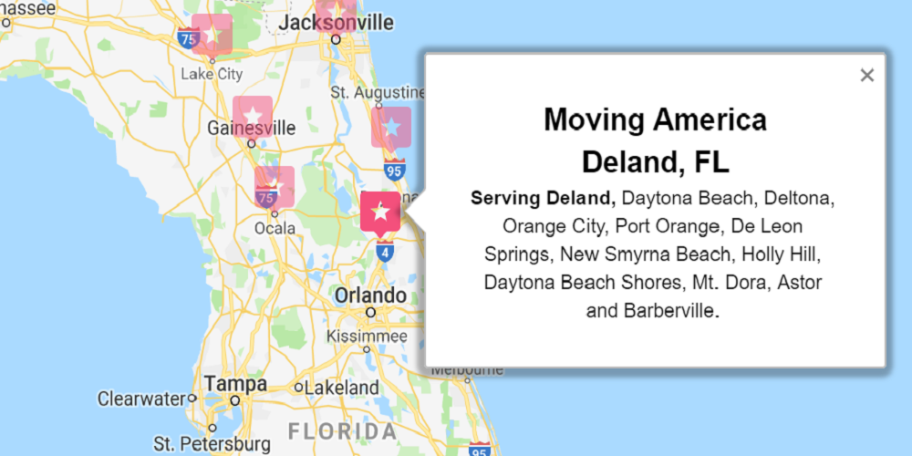 Moving America Service Area Located in Deland FL