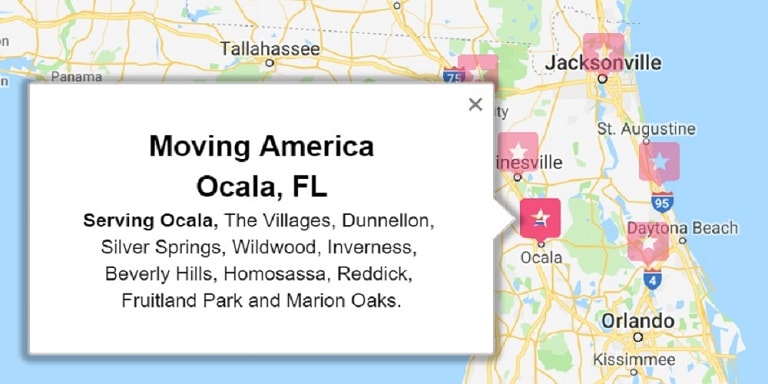 Moving America Service Area Ocala FL